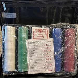 Poker Chip Set with Playing Cards and Carrying Case